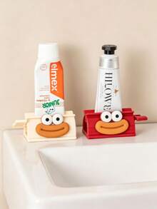 1pc Creative Toothpaste Squeezer With Manual Rolling Tube Model, Includes Home Toothpaste Holder And Bathroom Accessories, Practical And Convenient, Adds Decorative Touch To Home - Multicolor - View 8