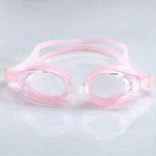 A Transparent Design Solid Color Swimming Goggles Swimming Pool Beach Indoor And Outdoor Swimming Goggles - Pink - View 4