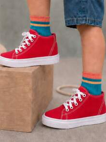 Kids Tennis Shoes - Red - View 2