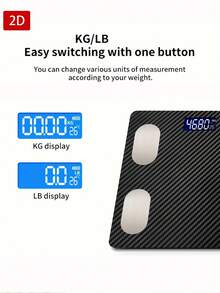 Intelligent Scale, Digital Bathroom Scale, Intelligent Digital LED Weight Scale, Bathroom Tools, Measures Weight Up To 400 Lb/180kg,Tempered Glass Surface,Temperature Detection,Uses AAA ( Not Included) - Multicolor - View 6