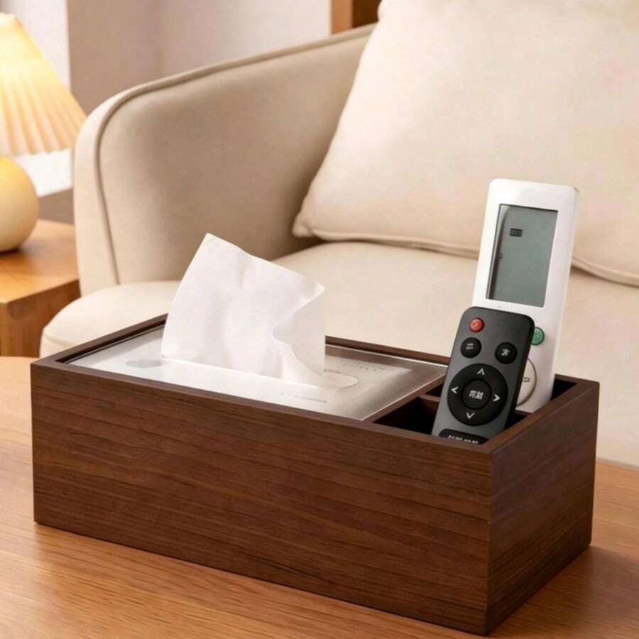 High-Quality Vintage Style Tissue Box, Suitable For Living Room, Hotel And Commercial Use, With Desktop Storage Function - Multicolor - View 1