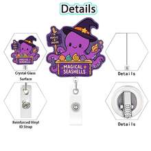 1pc Halloween Turtle Octopus Starfish Retractable Badge Reel Clip For Healthcare - Multicolor - View 2