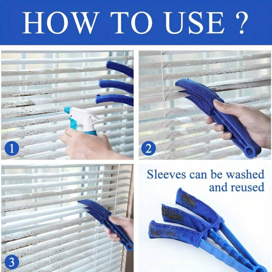 2pcs(1pc Brush + 1pc Hanging Rope), Equipped With Replaceable Brush Head, Used For Dusting, Suitable For Blinds, Air Conditioners, Curtains And Car Crevices, Can Quickly Remove Dust