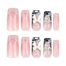 Presione sobre uñas postizas - Negro - Ver 4