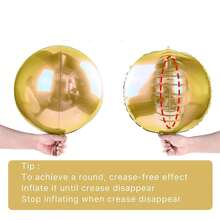 6pcs Gold 4D Balls, Suitable For Birthday Party Decoration, Wedding And Celebration Arrangement, Durable Metal Surface - Multicolor - View 5