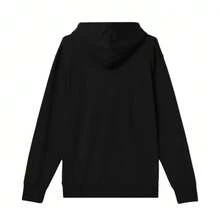 PUMA sweatshirt pullover kasual olahraga dengan hoodie dan cetakan huruf, gaya dasar serbaguna untuk pria. - Hitam - View 5