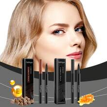 Lápiz de cejas de cuatro puntas EELHOPE - Modelado natural de cejas, fácil de usar, no se corre, lápiz de cejas para un modelado natural. AHKW - Marrón - Ver 3