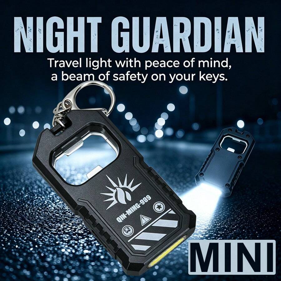 1PC/2PCS Super Bright Rechargeable Mini Keychain Flashlight Torch Multifunctional Portable LED Work Light For Outdoor Night & Work Use - Flashlight - View 1