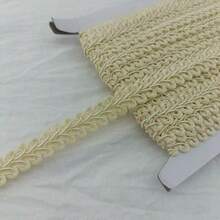 1件 20米長 - 1.2公分寬 蜈蚣金線刺繡蕾絲飾邊，手工DIY衣飾配件 - 多色 - 查看 13