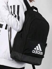 Ransel Kasual Kapasitas Besar adidas Classic Print, Gaya Reguler, Unisex, Gaya Pasangan, Hitam - Hitam - View 1