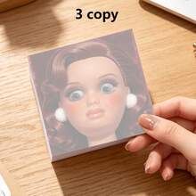 OBOVAY 3/1pc Angry Doll Sticky Notes And Colorful Labels, 50 Sheets Per Book, Annoyed Angry Doll And Brown Wavy Hair Face Sticky Notes, Humorous Stationery, Suitable For Students Office Daily Planning, Funny Gift, Sticky Notes, Memo Pads, Notepad, Colorful Sticky Notes, Transparent Sticky Notes, Tear-Off Sticky Notes, Self-Adhesive Sticky Notes, Index Tabs, Label Stickers - Angry C - View 13