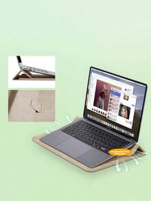 SENLASI 13/14 吋筆電保護套包 PU 皮革保護套與配件包，適用於 MacBook、HP Chromebook Surface Notebook 的筆電包，便攜式筆電保護套 - 查看 7
