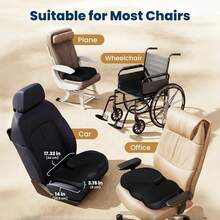 Memory Foam Seat Cushion, Ergonomic Design With Hollow Center, Soft Support For Long Sitting, Suitable For Office, Home, Car, Desk And Chair Use - Y - View 6