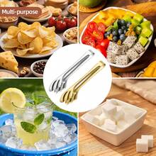 3/5/7pcs Mini Stainless Steel Food Tongs, Silver Hand-Shaped Candy Clips, Reusable Small Clips For Coffee Sugar Cubes, Desserts, Fruits, Snacks, Buffet Parties - View 5