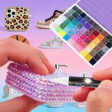 48,000pcs 24/60 Colors Resin Jelly Rhinestone Set, Multi-Color Flat Back Rhinestones, Suitable For Diamond Painting, Includes 4 Bottles Of 10ml B7000 Jewelry Glue And Tools, Christmas Birthday Gift For Women - 4mm - View 5
