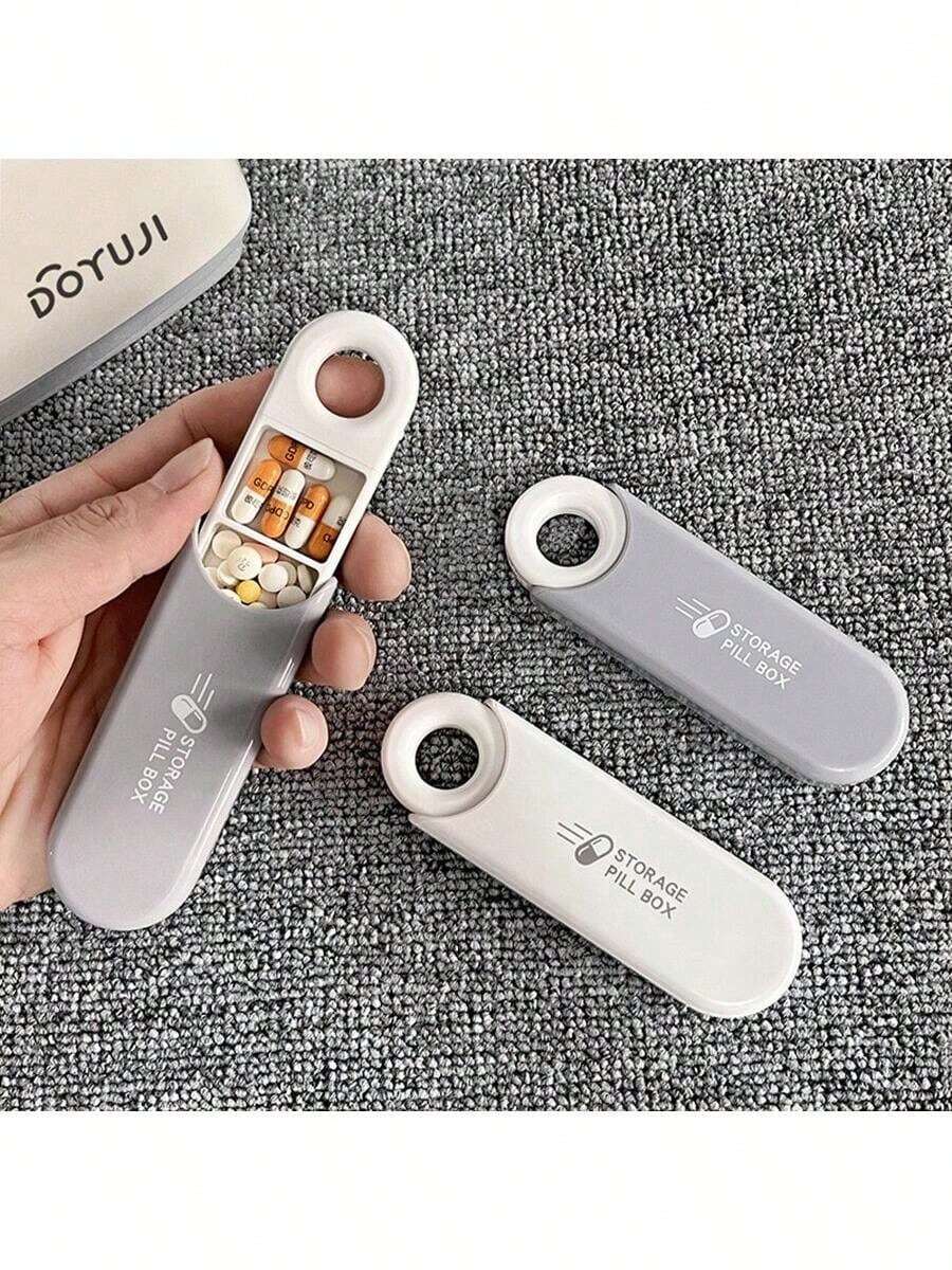 1個裝便攜式藥盒 迷你旅行藥盒 工作用攜帶藥盒 老年人適用(顏色隨機發貨) - 多款式 - 查看 1