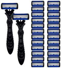 2 Handles + 18/36 Replacement Blades - Sharp Stainless Steel Blades, 6-Layer Blade Head, Smooth Shaving, Comfortable Grip, Durable - Multicolor - View 12