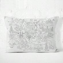 Children's 50*70cm Coloring Pillowcase Graffiti Long Pillow Parent-Child Activity DIY Hand-Painted Throw Pillow Cover - Multicolor - View 13
