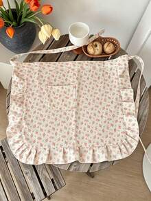 1pc Floral Waist Apron, Suitable For Flower Shop, Bakery, Home Kitchen, Workwear - Multicolor - View 13