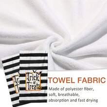 2/4/48pcs Halloween Series Black & White Striped Pattern Printed Kitchen Towels - Super Soft, Highly Absorbent Polyester Dish & Hand Towels, Perfect For Holiday Decor, Kitchen Decor, Party Decor - Multicolor - View 6