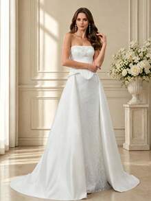 HEARBOBO Bohemian Style Elegant Sleeveless Mermaid White Lace Wedding Dresses For Bride White - White - View 2