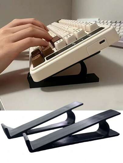 2pcs/Set Minimalist Keyboard Stand, Ergonomic Tilt Angle, Effectively Reduces Hand Fatigue, Sturdy And Stable, Suitable For Remote Workers And Students, Durable Keyboard Holder, Keyboard Stand/Keyboard Riser, Room Decor, Office Desk Accessory
