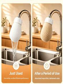 High Density Non-Woven Fabric Faucet Filter, Universal For Kitchen And Bathroom, Easy To Install, Filters Rust, Sediment, Sand And Impurities, Home Water Purifier - Multicolor - View 3
