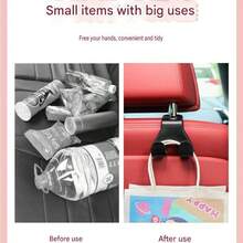Concealed Creative New Car Seat Back Hook Multi Functional Rear Car Phone Holder Hook Automotive Accessories - A - View 3
