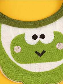 1PCS Green Frog Pattern Pet Bandana Drool Bib, Adjustable Cat Dog Bibs For Daily Wear, Quick-Snap Collar For Puppy Kitten - Green Frog - View 9