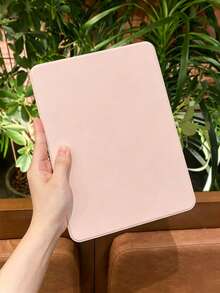 Pink 360° Rotating Tablet Protective Case | Pen Slot Design | Acrylic Transparent Back + Soft TPU Shock-Absorbing Frame | Magnetic Flip Cover With Auto Sleep/Wake | Multi-Angle Adjustable Stand | Compatible With IPad, 9th Gen Protective Case, 10th Gen Protective Case, Accessories, A16 11-Inch Protective Case, Pink Protective Case - Multicolor - View 2