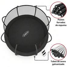Joykoo Kids Trampolines - Black - View 6