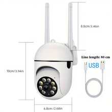 1pc 2pcs Indoor Security Camera, High Definition Smart Home Security Camera, Night Vision, Two-Way Audio, Motion Tracking - Indoor/Outdoor Wi-Fi Enabled, USB Powered, Pan/Tilt/Zoom Function, Camera, USB Powered, High Definition Camera - White - View 11