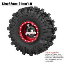 Llantas de aluminio de 1.0 pulgadas, rueda de cubeta de rueda, llanta Beadlock para 1/24 axial SCX24 FCX24 1/18 TRX4M escala RC Crawler Car.Llantas de rueda de alta resistencia Beadlock de - A - Ver 8