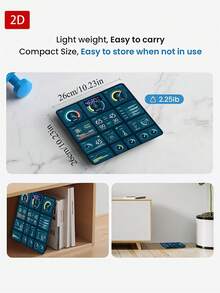 1 buah Timbangan Kamar Mandi Kaca Datar 2D Pintar, Kaca Tempered, Deteksi Suhu Akurat, Pengalihan Satuan Berat, Tampilan Suhu Ruangan, Desain Cetak UV, Estetika Unik, Cerah & Modis, Cocok Untuk Kamar Mandi Rumah, Kamar Tidur, Ruang Tamu, Gym - MultiWarna - View 5