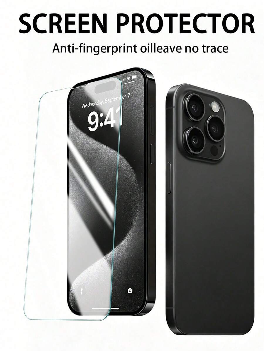 3片裝 9D 全螢幕 HD 鋼化玻璃螢幕保護貼，相容 iPhone 系列，窄黑邊完美貼合，防刮防震防油防指紋透明螢幕膜，適合女性，相容 iPhone 17 ProMax/17 Pro/Air/16 ProMax/16 Pro/16/15 ProMax/15 Pro/15/14 ProMax/14 Pro/14/13/12/11[16e，防水保護殼，手機螢幕保護貼，灰色，生日，17 Pro 保護殼，放大鏡]