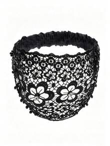 Handgefertigtes Haarband mit Cut Out Pflaumenblüten-Design, Vintage-Braun-Finish, atmungsaktives Spitzen-Haaraccessoire, geeignet für modische Frauen, perfekt für Date-Night und Event-Styling, eleganter Boho-Stil - A - Übersicht 13