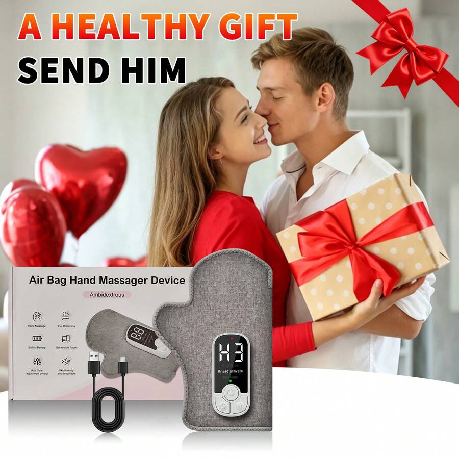 Multi-Level Adjustable Constant Temperature Heated Hand Massager, Relieves Finger, Wrist And Palm Soreness, Birthday, Valentine's Day, Thanksgiving Gift For Parents And Loved Ones - Grey - View 1