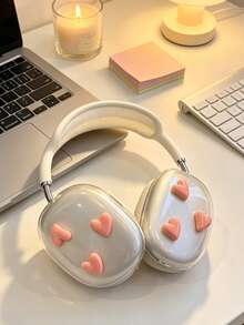 Casing Pelindung Earphone Desain Hati Transparan Gaya Romantis yang Lucu, Cangkang Pelindung Transparan Lembut Tahan Gores, Aksesori Digital, Casing Pelindung Earphone Multifungsi, Pelindung Headphone Over-Ear, Cocok untuk Headphone Over-Ear dan Earcup, Sempurna untuk Halloween, Natal, Kembali ke Sekolah atau sebagai Hadiah untuk Guru, Hadiah Luar Biasa untuk Penggemar Produk Elektronik - Beraneka warna - View 10