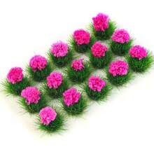 15 Peças Mini Tufos de Grama Estática com Aglomerados de Flores Coloridas, Kit de Modelo de Cenário Floral em Miniatura, Acessórios de Paisagem DIY para Modelos Militares de Wargaming, Layouts de Ferrovias de Trem, Jardins de Fadas de Casa de Bonecas, Decoração de Artesanato de Micro Paisagem - Multicolorido - Visão 17