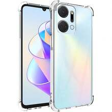 Compatible With Honor X7a Phone Case, Reinforced Corner Camera Protection, Transparent Anti-Collision Shock-Absorbing Thin Flexible TPU Phone Case - Clear - View 1