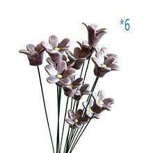 6pcs/10pcs Handmade Ceramic Artificial Flowers, Home Decor, Vase Arrangement, Suitable For Living Room, Garden Decoration, Ceramic Floral Decor, Ideal Gift And Wedding Decoration. Timeless Elegant Design, Easy To Clean And Reusable. - Multicolor - View 16