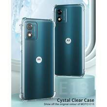 Kompatibel dengan Casing Ponsel Motorola Moto E13, Perlindungan Kamera Sudut yang Diperkuat, Casing Ponsel TPU Tipis Fleksibel Anti Benturan dan Peredam Guncangan Transparan - Clear - View 8