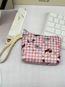 XD 12pcs/6pcs/3pcs/1pc Fashion Mini Dachshund Print Children's Coin Purse, With Keychain For Hanging, Multi-Use Storage Bag For Keys, Data Cables, Coins, Rings, Also Can Be Used As Makeup Bag, Sanitary Napkin Storage Bag, Back To School Storage Pouch - Dachshund - View 3
