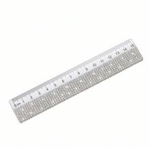 Regla de plástico transparente con strass, escala creativa de 16 cm, herramienta de dibujo y arte, papelería para estudiantes - Multicolor - Ver 5