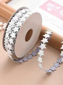 Cinta de estrella de 10m para envolver regalos DIY, cinta de decoración de Halloween para fiestas, cinta de regalo de moda, cinta creativa para envolver regalos, bolsa para envolver regalos de Navidad, decoración navideña, cinta de estrella de cinco puntas - Múltiples estilos - Ver 6