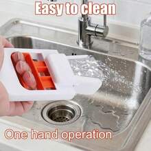 SOKANY Rubber Cotton Mop, Hands-Free Slouchy Mop, Strong Water Absorption, One-Wipe Clean, Wet & Dry Use, One-Hand Operation, Foldable Storage, Suitable For Home Kitchen/Bathroom/Glass Cleaning And More - Mini Mop - View 4