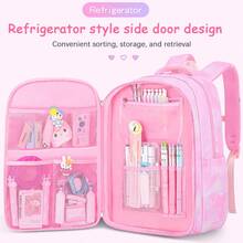 2pcs Gradient Dreamy Bow Girls Set, Lightweight Large Capacity Backpack + Handheld Lunch Bag Combo - Sets - View 4