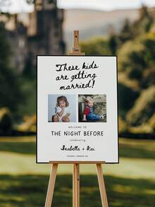 Customizable Wedding Welcome Sign, Elegant Wedding Welcome Board, Customized Photo And Text Poster, Personalized Wall Decor, Personalized Vintage Poster, Wedding Poster, Personalized Name Poster - Multicolor - View 7