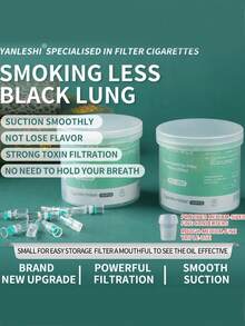 100PCS - Reusable Cigarette Filters - Removes Tar And Chemicals, Smart Filter With Tar-Blocking Technology, Smooth And Strong Filtration, Suitable For Medium-Sized Cigarettes Fine Converter, Disposable Cigarette Filters (Randomly Shipped, Chinese And English Packaging) - A - View 6
