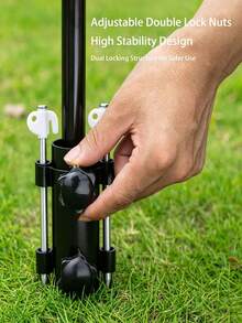 1 Set Multi-Function Tent Pole Base Fixator, Adjustable Locking Tent Pole Anchor, High-Hardness Metal Tent Pegs, Outdoor Camping Tent Fixing Tool - Multicolor - View 8